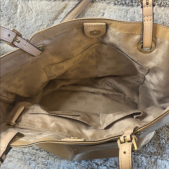 Michael Kors Tan Patent Leather Tote